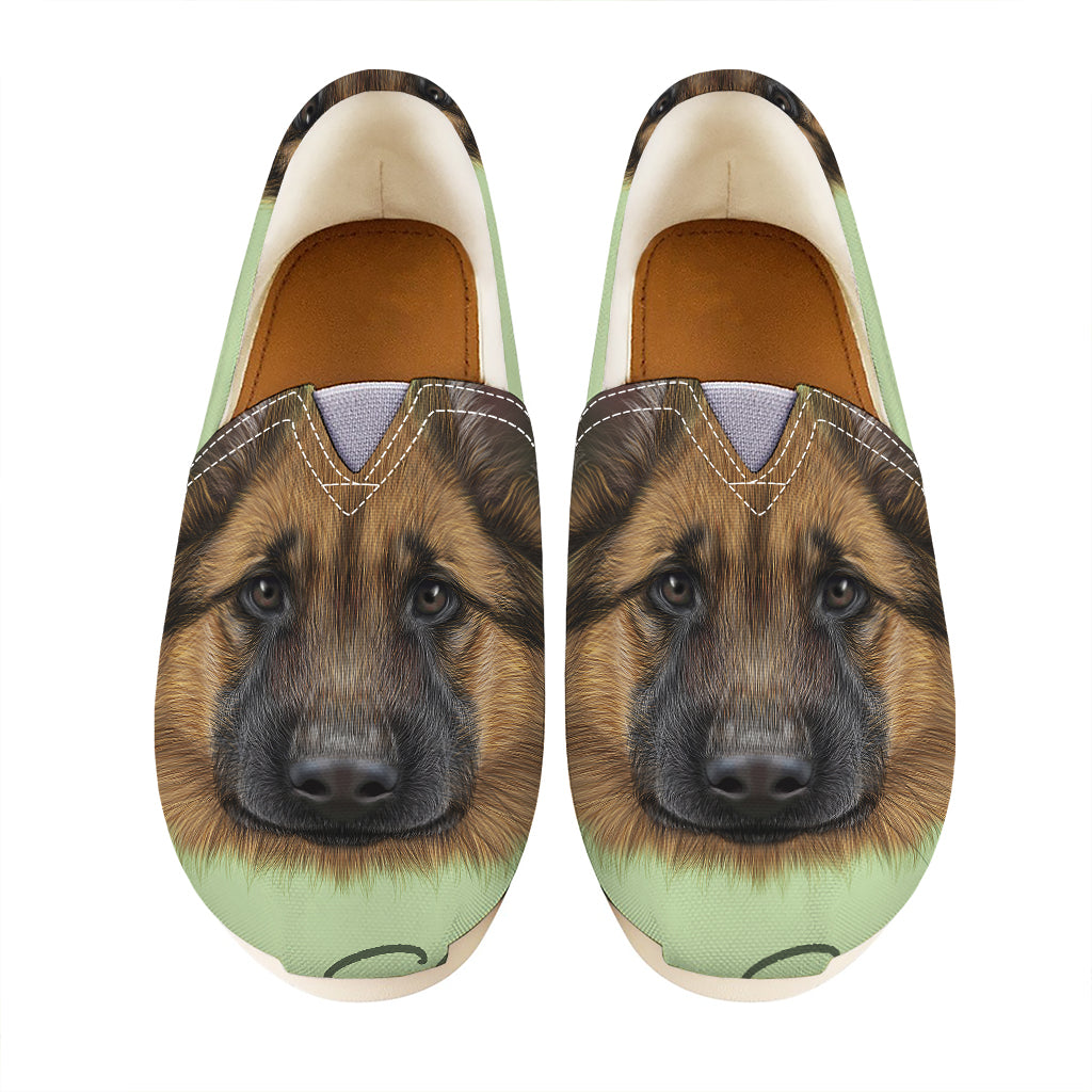German Shepherd Dog Portrait Print Casual Shoes