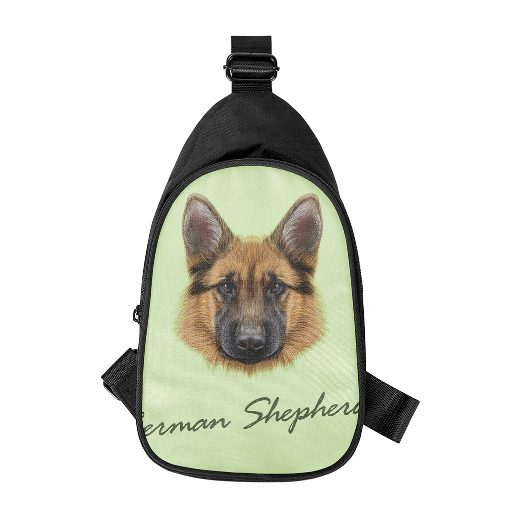 German Shepherd Dog Portrait Print Chest Bag