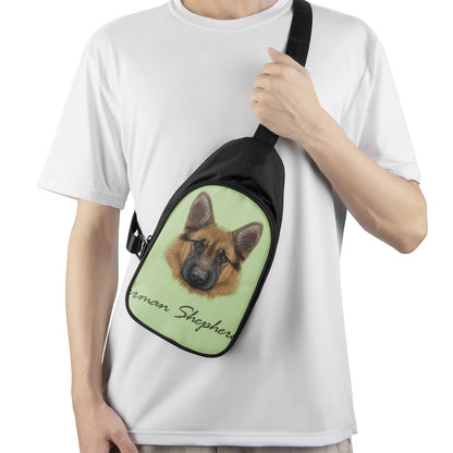German Shepherd Dog Portrait Print Chest Bag