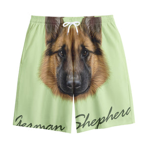 German Shepherd Dog Portrait Print Cotton Shorts