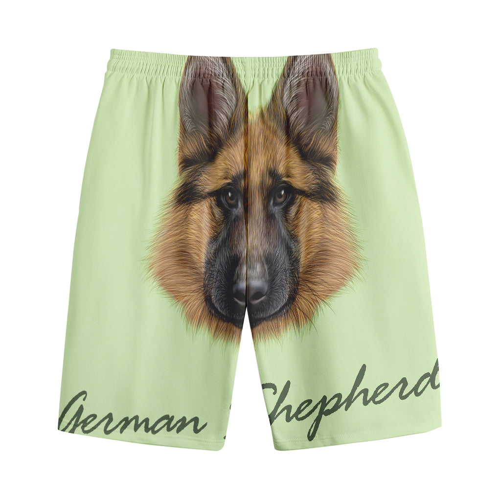 German Shepherd Dog Portrait Print Cotton Shorts