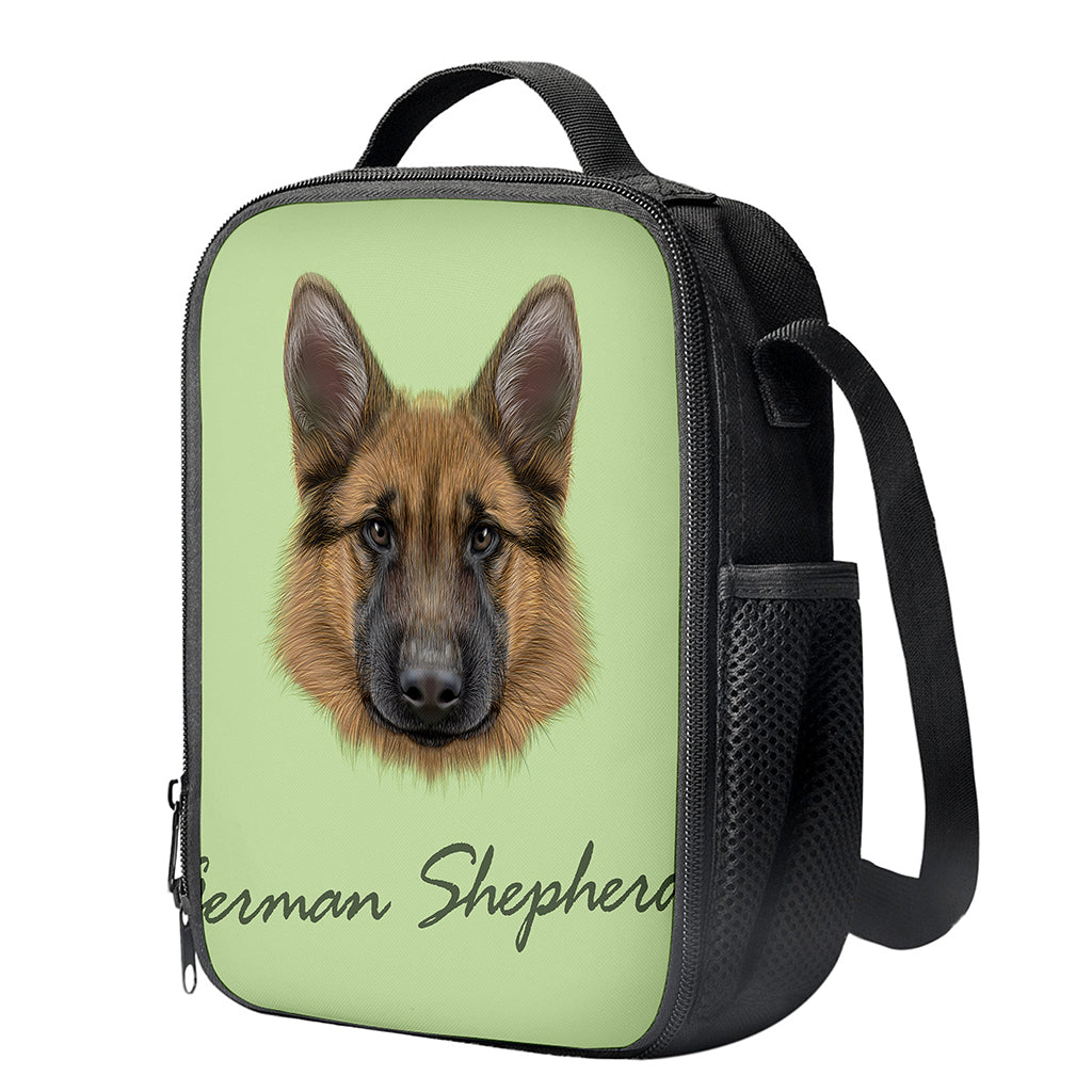 German Shepherd Dog Portrait Print Crossbody Lunch Bag