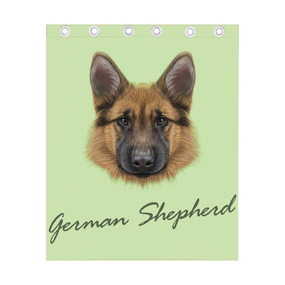 German Shepherd Dog Portrait Print Curtain
