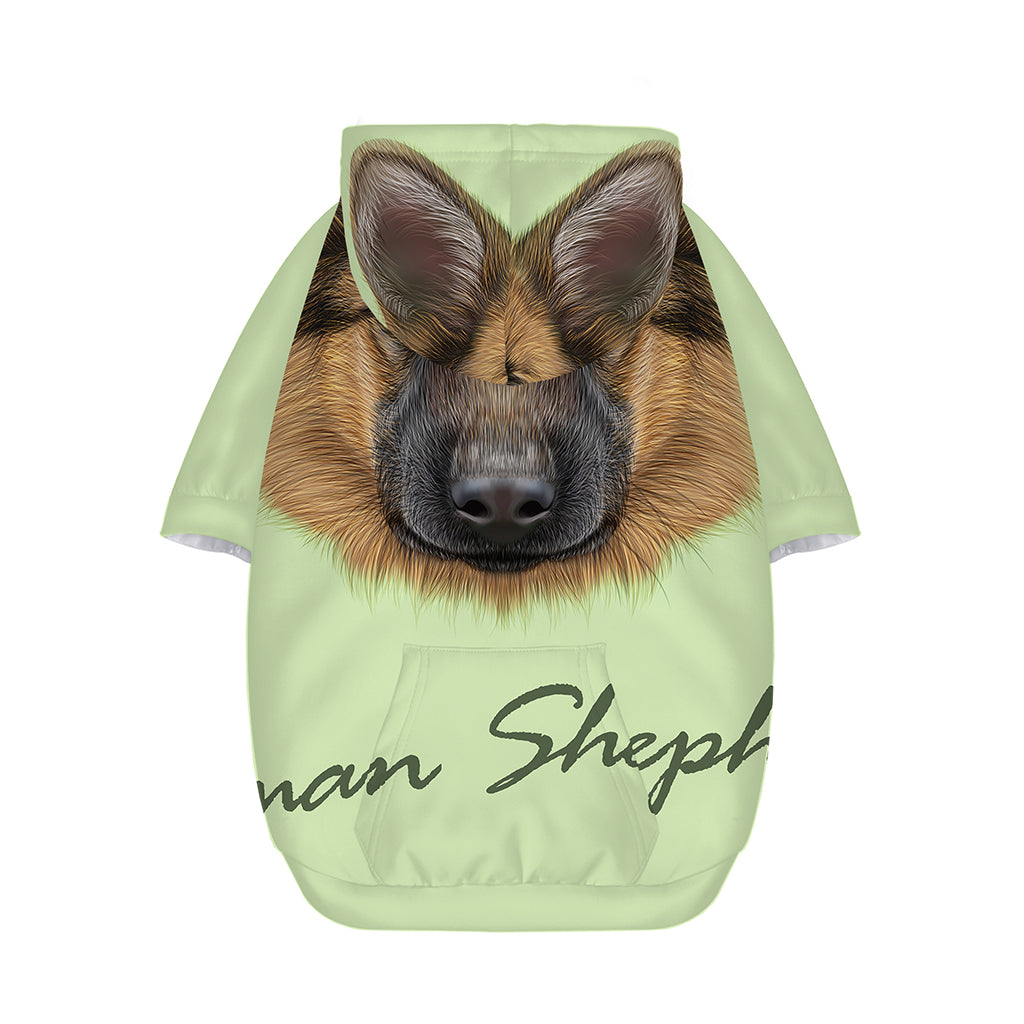 German Shepherd Dog Portrait Print Dog Zip Up Hoodie