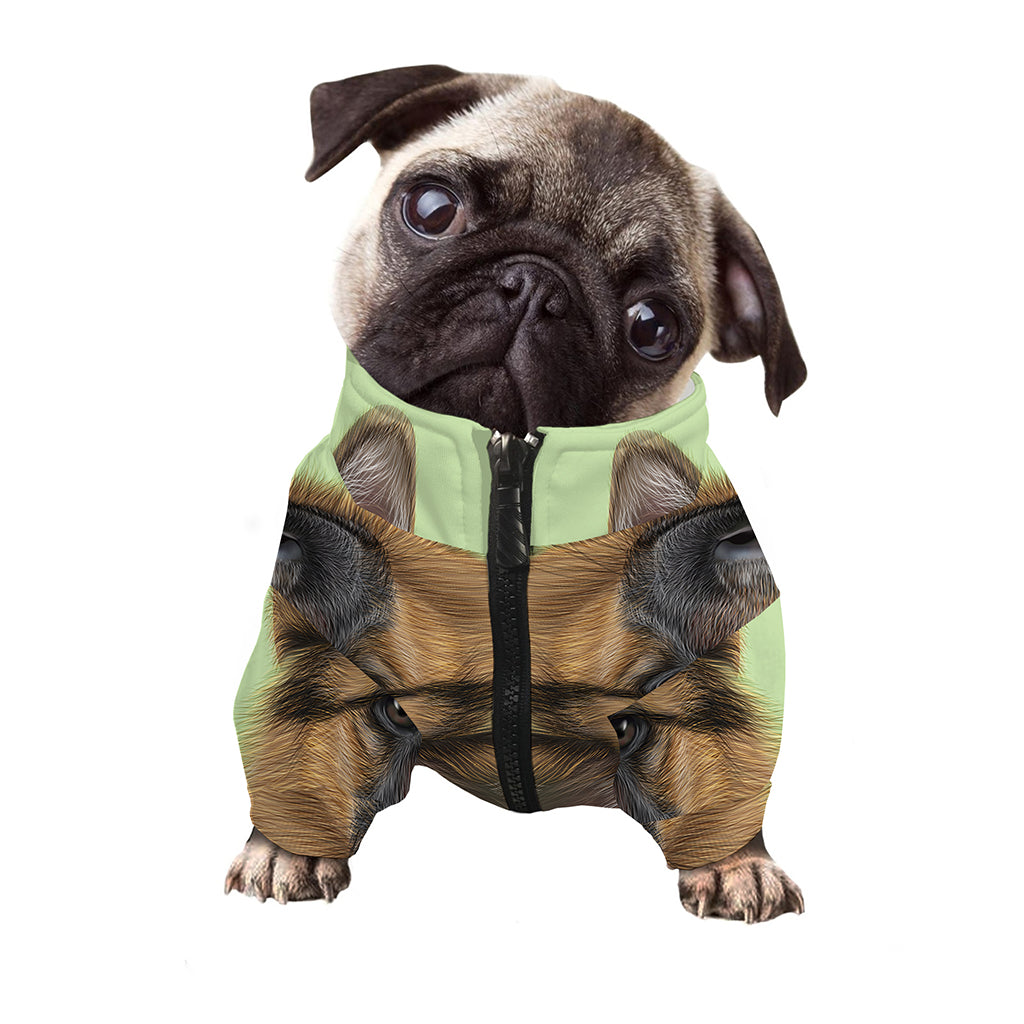 German Shepherd Dog Portrait Print Dog Zip Up Jacket