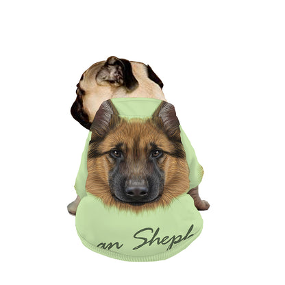 German Shepherd Dog Portrait Print Dog Zip Up Jacket