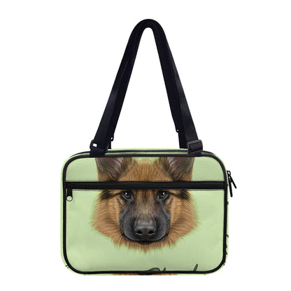 German Shepherd Dog Portrait Print Double Strap Bible Bag