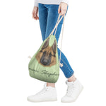 German Shepherd Dog Portrait Print Drawstring Bag