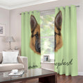 German Shepherd Dog Portrait Print Extra Wide Grommet Curtains