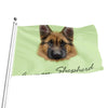German Shepherd Dog Portrait Print Flag