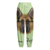 German Shepherd Dog Portrait Print Fleece Lined Knit Pants