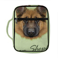 German Shepherd Dog Portrait Print Front Pocket Bible Bag