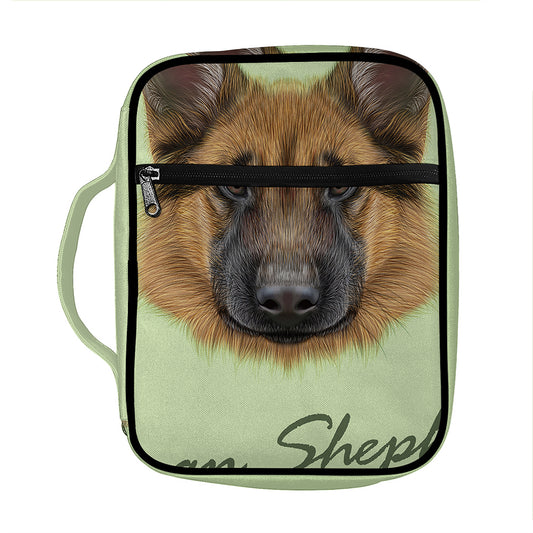 German Shepherd Dog Portrait Print Front Pocket Bible Bag