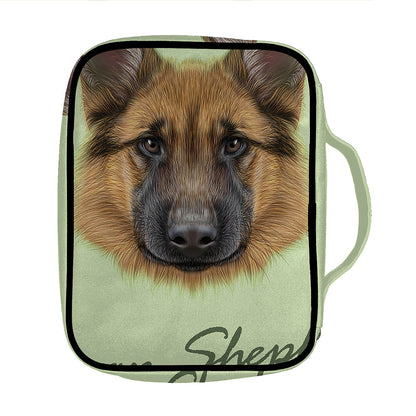 German Shepherd Dog Portrait Print Front Pocket Bible Bag
