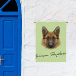 German Shepherd Dog Portrait Print Garden Flag