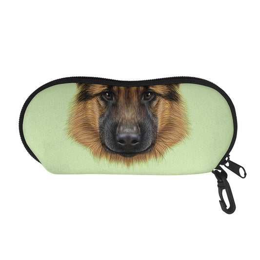 German Shepherd Dog Portrait Print Glasses Case