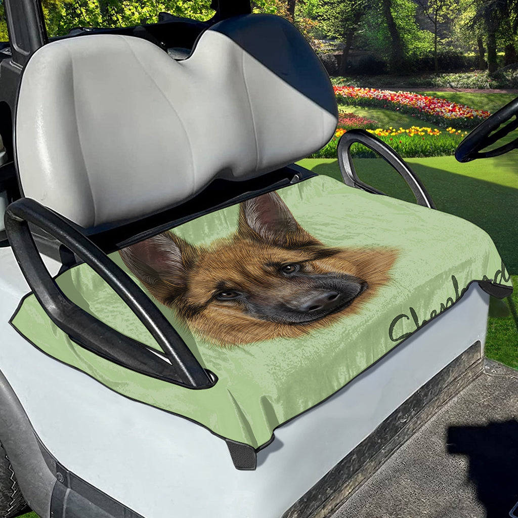 German Shepherd Dog Portrait Print Golf Cart Seat Cover