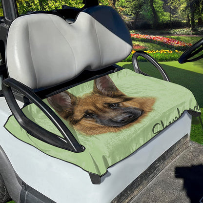 German Shepherd Dog Portrait Print Golf Cart Seat Cover