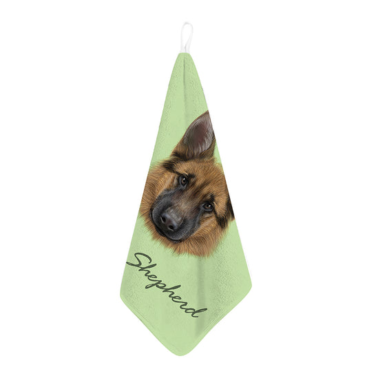 German Shepherd Dog Portrait Print Hand Towel