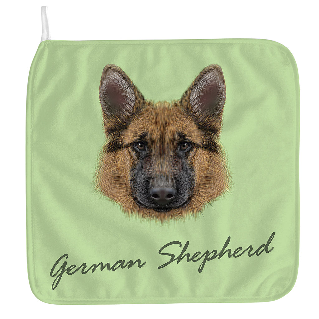 German Shepherd Dog Portrait Print Hand Towel