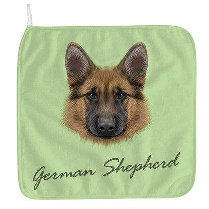 German Shepherd Dog Portrait Print Hand Towel