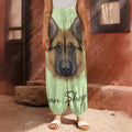 German Shepherd Dog Portrait Print Harem Pants