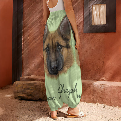 German Shepherd Dog Portrait Print Harem Pants