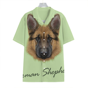German Shepherd Dog Portrait Print Hawaiian Shirt