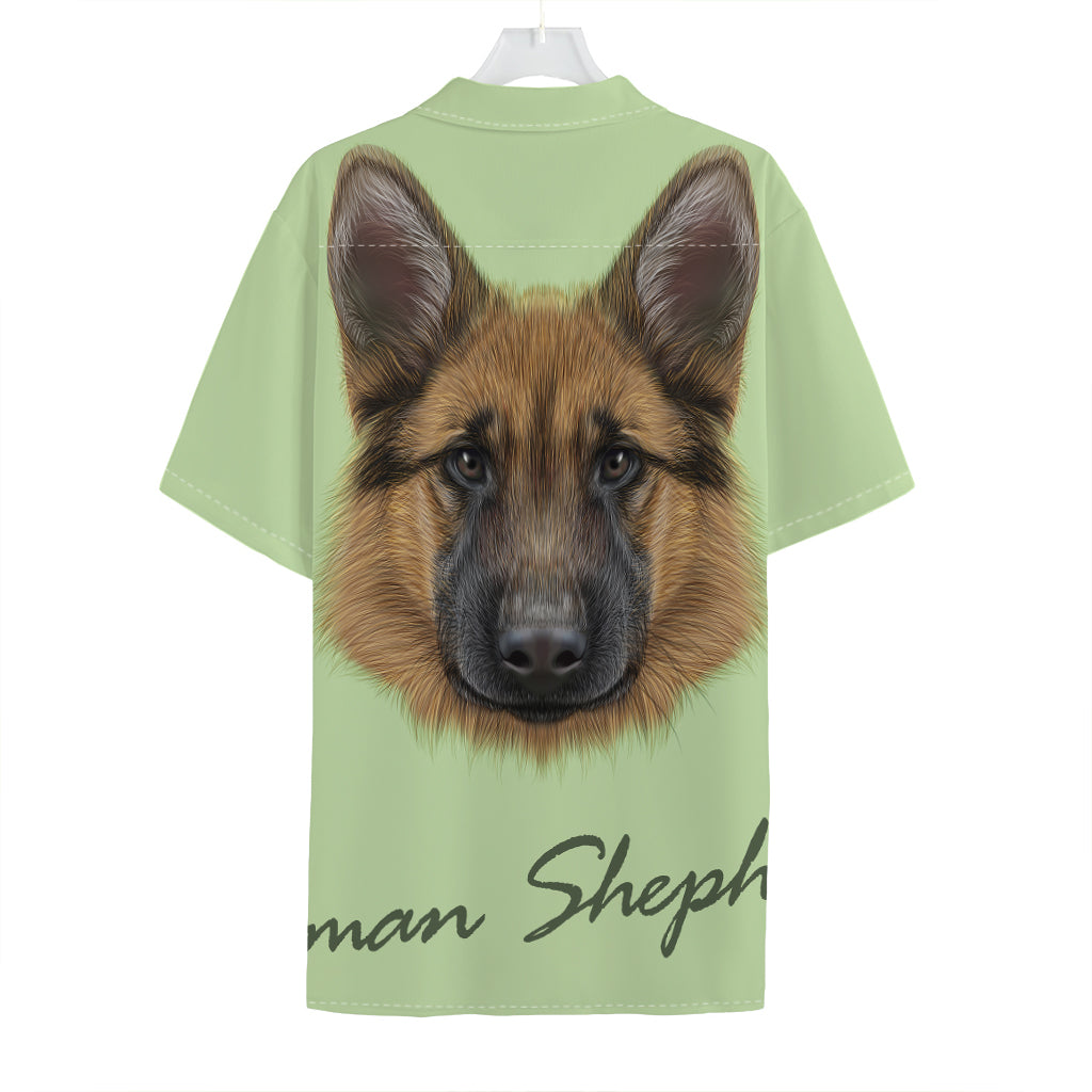 German Shepherd Dog Portrait Print Hawaiian Shirt