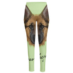 German Shepherd Dog Portrait Print High-Waisted Pocket Leggings