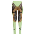 German Shepherd Dog Portrait Print High-Waisted Pocket Leggings