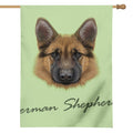 German Shepherd Dog Portrait Print House Flag