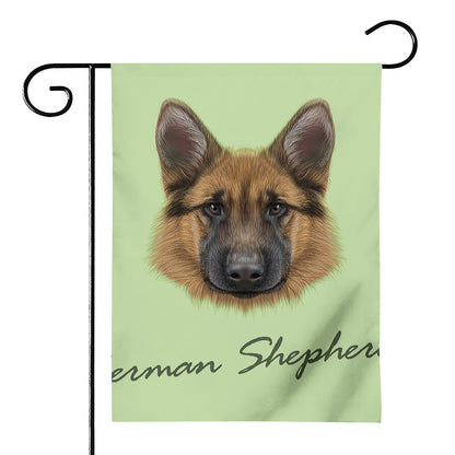 German Shepherd Dog Portrait Print House Flag