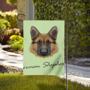 German Shepherd Dog Portrait Print House Flag