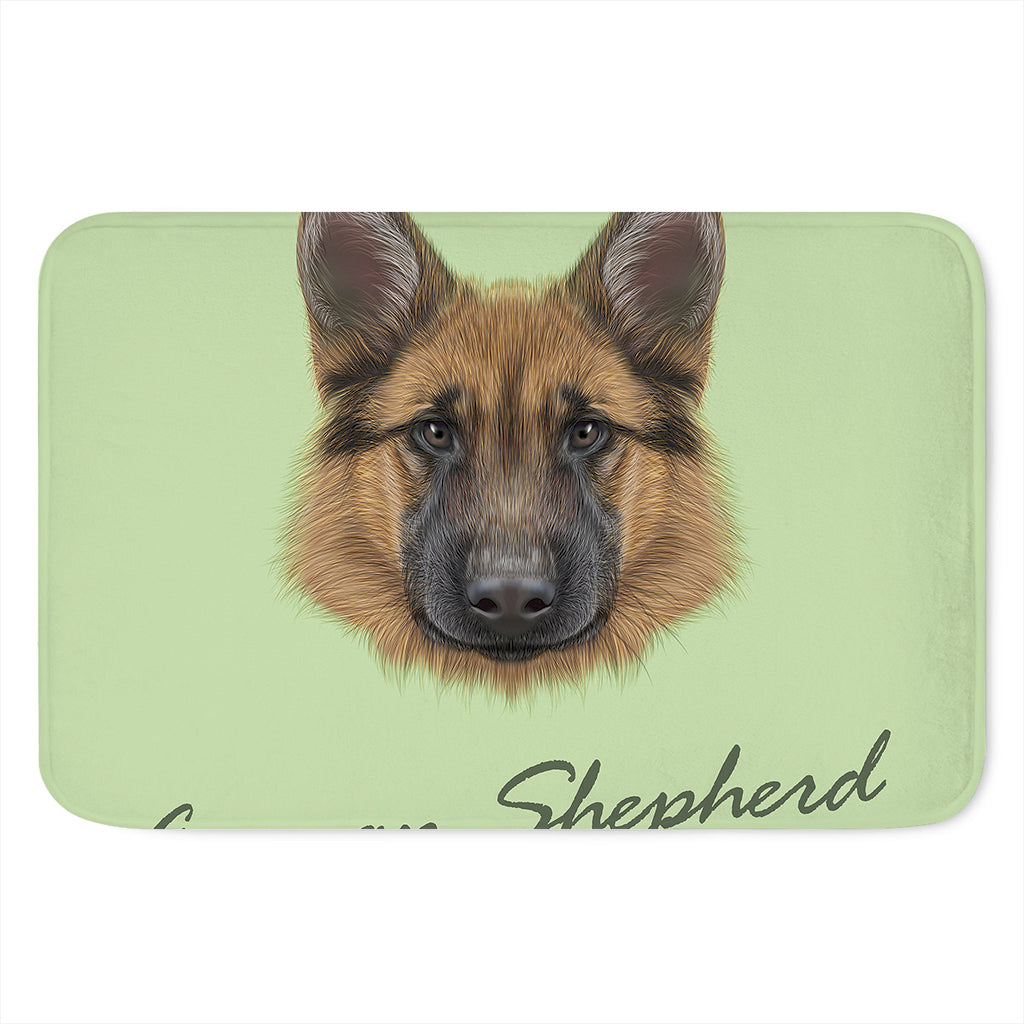 German Shepherd Dog Portrait Print Indoor Door Mat