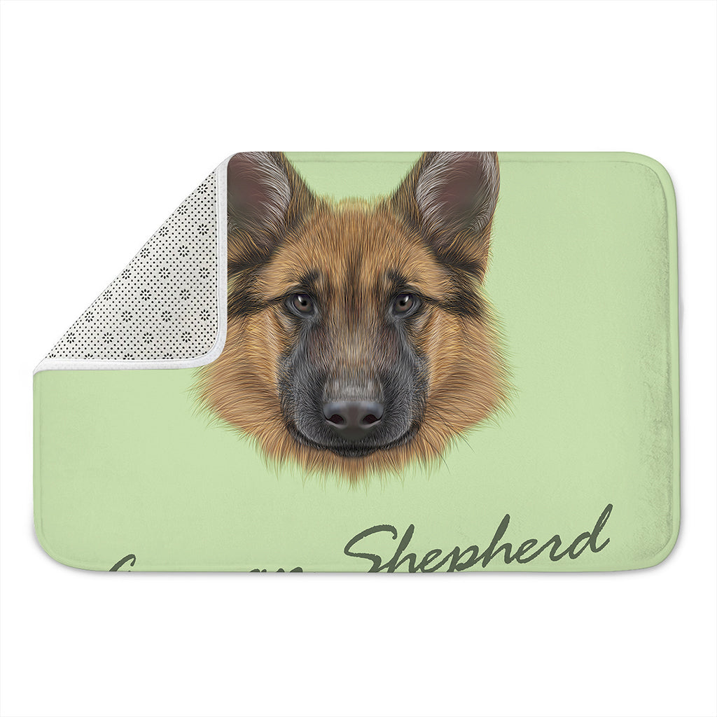 German Shepherd Dog Portrait Print Indoor Door Mat