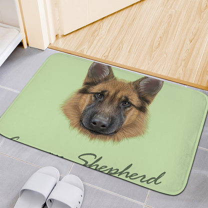 German Shepherd Dog Portrait Print Indoor Door Mat