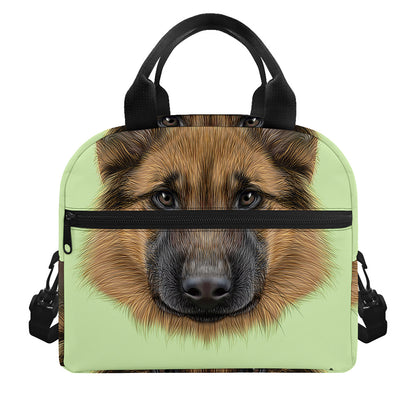 German Shepherd Dog Portrait Print Insulated Lunch Bag