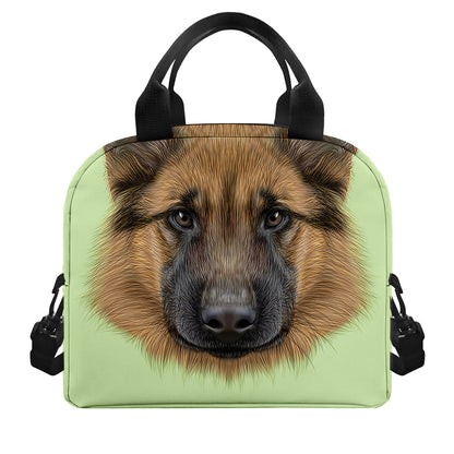 German Shepherd Dog Portrait Print Insulated Lunch Bag