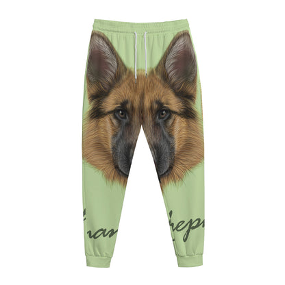 German Shepherd Dog Portrait Print Jogger Pants
