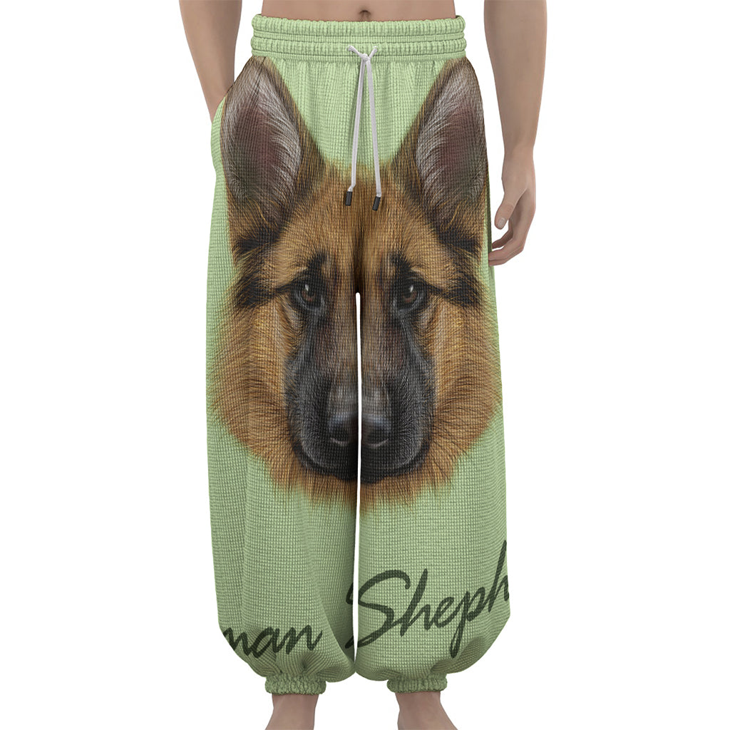 German Shepherd Dog Portrait Print Lantern Pants