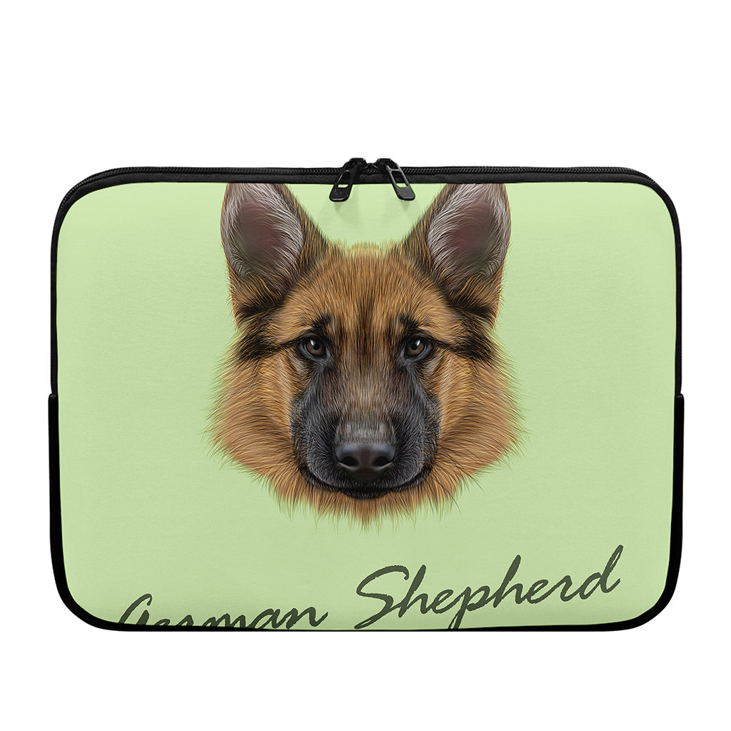 German Shepherd Dog Portrait Print Laptop Sleeve