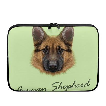 German Shepherd Dog Portrait Print Laptop Sleeve