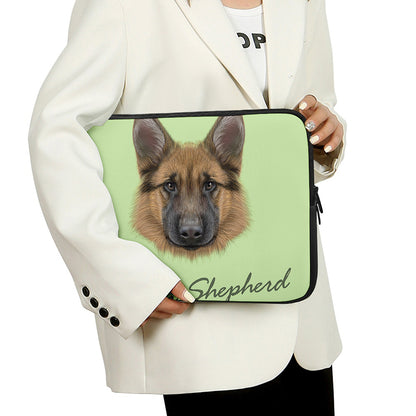 German Shepherd Dog Portrait Print Laptop Sleeve