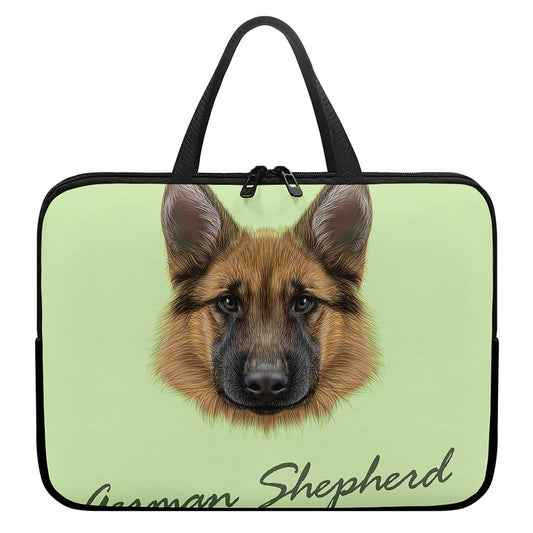 German Shepherd Dog Portrait Print Laptop Sleeve With Handle