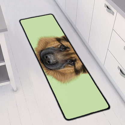 German Shepherd Dog Portrait Print Long Kitchen Mat