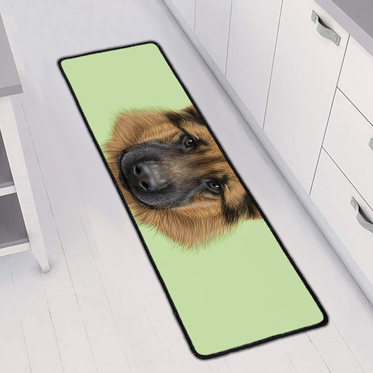 German Shepherd Dog Portrait Print Long Kitchen Mat