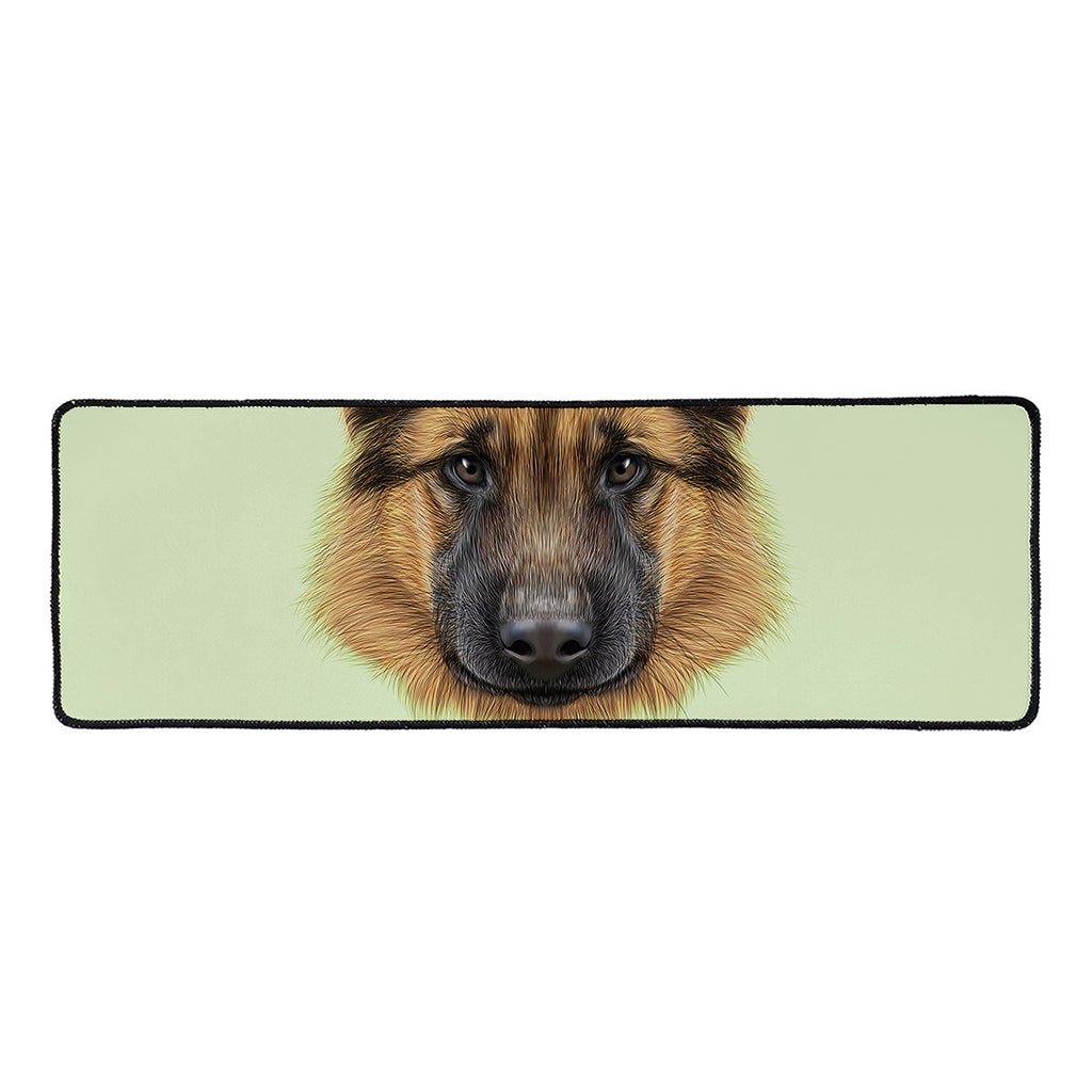 German Shepherd Dog Portrait Print Long Kitchen Mat