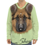 German Shepherd Dog Portrait Print Long Sleeve Baseball Jersey