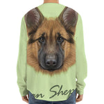 German Shepherd Dog Portrait Print Long Sleeve Baseball Jersey